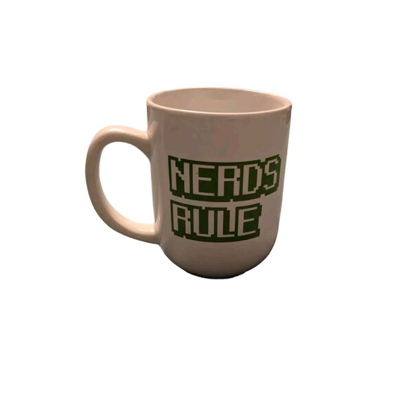 NERDS RULE Royal Norfolk Coffee Cup Mug Retro Video Game 8 Bit Pixel - Picture 2 of 6